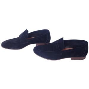 M. Gemi Suede Sacca Donna Penny Loafers Italy Dark Black Suede Women's Size 36